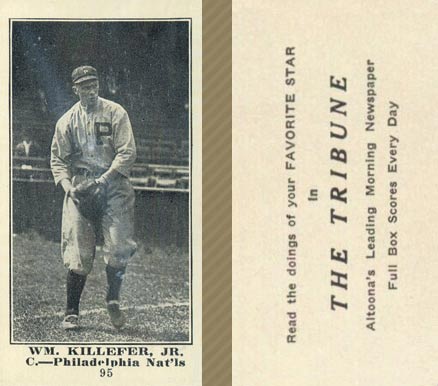 1916 Altoona Tribune Wm. Killefer, Jr. #95 Baseball Card