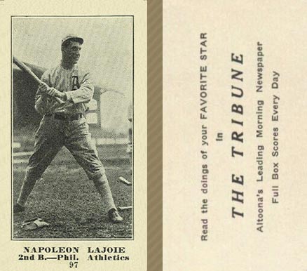 1916 Altoona Tribune Napoleon Lajoie #97 Baseball Card