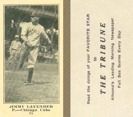 1916 Altoona Tribune Jack Lapp #98 Baseball Card