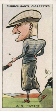 1931 WA & AC Churchman Prominent Golfer-Small A.G. Havers #18 Golf Card