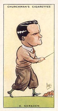 1931 WA & AC Churchman Prominent Golfer-Small E. Sarazen #35 Golf Card