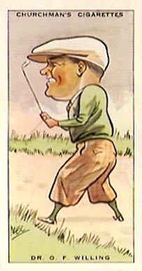 1931 WA & AC Churchman Prominent Golfer-Small Dr. O.F. Willing #49 Golf Card