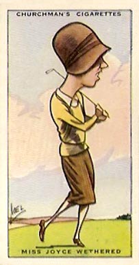 1931 WA & AC Churchman Prominent Golfer-Small Miss Joyce Wethered #45 Golf Card