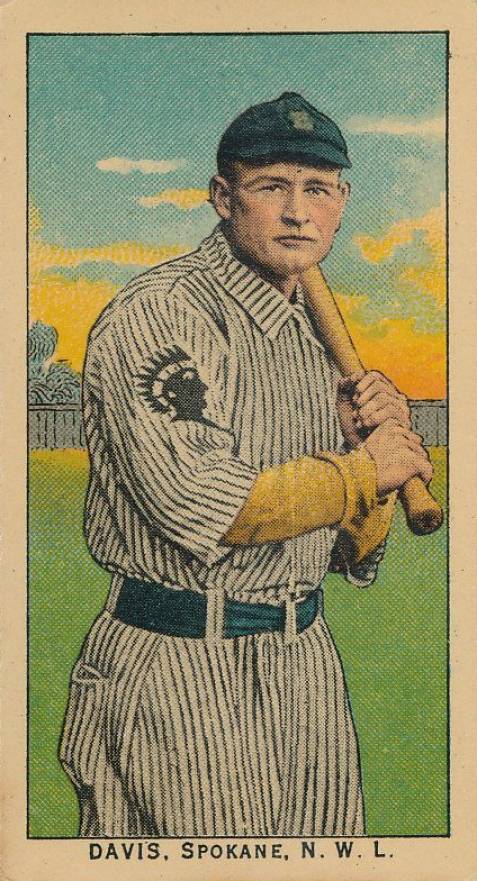 1910 Obak Davis. Spokane, N.W.L. # Baseball Card