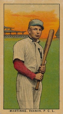 1910 Obak Martinke, Vernon, P.C.L. # Baseball Card