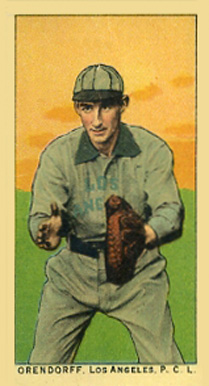 1910 Obak Orendorff, Los Angeles. P.C.L. # Baseball Card