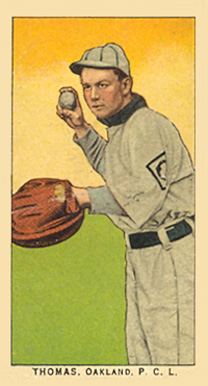 1910 Obak Thomas, Oakland P.C.L. # Baseball Card