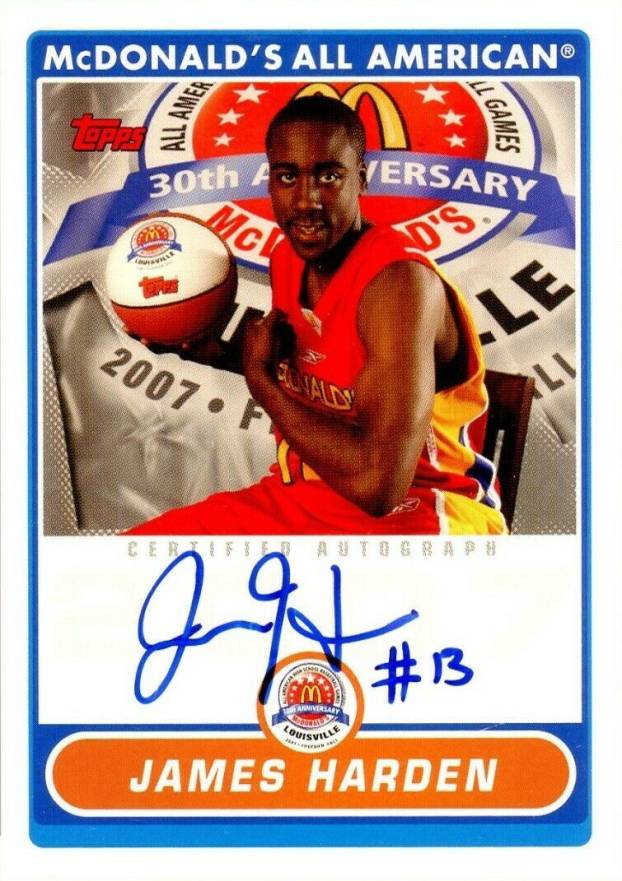 2007 Topps McDonald's All-American James Harden #JH Basketball Card