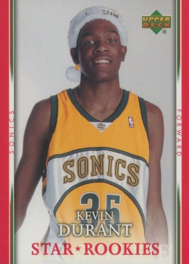 2007 Upper Deck Santa Hat Rookies Kevin Durant #SH-KD Basketball Card