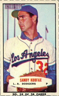 1964 Bazooka Sandy Koufax #32 Baseball Card