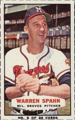 1964 Bazooka Warren Spahn #5 Baseball Card