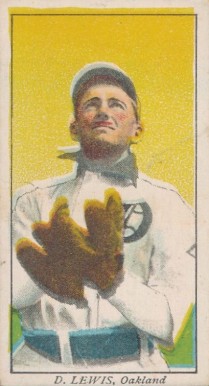 1909 Obak Old English D. Lewis #44 Baseball Card