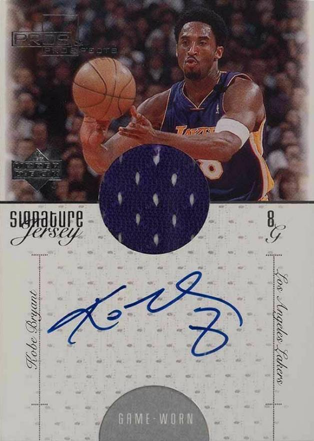 2000 Upper Deck Pros & Prospects Signature Jerseys Kobe Bryant #KB Basketball Card