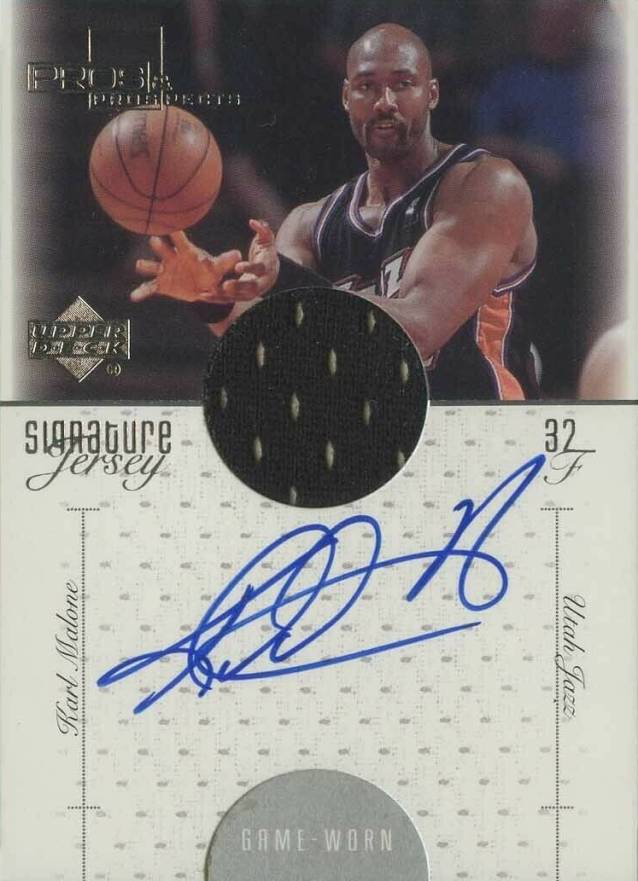 2000 Upper Deck Pros & Prospects Signature Jerseys Karl Malone #KM Basketball Card