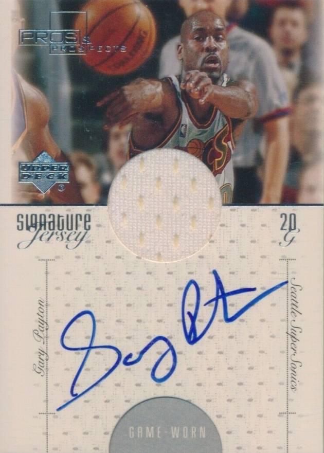2000 Upper Deck Pros & Prospects Signature Jerseys Gary Payton #GP Basketball Card