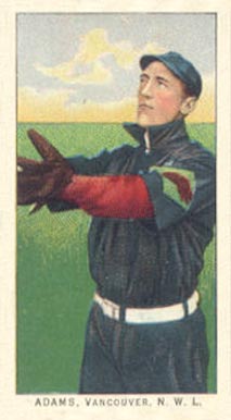 1911 Obak Red Back Adams, Vancouver, N.W.L. # Baseball Card