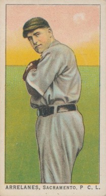 1911 Obak Red Back Arrelanes, Sacramento. P.C.L. # Baseball Card