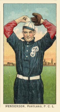 1911 Obak Red Back Henderson, Portland. P.C.L. # Baseball Card