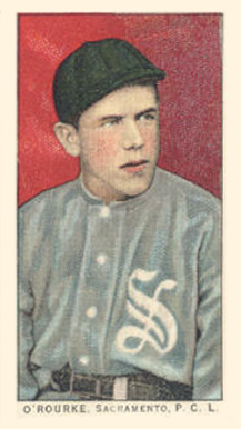 1911 Obak Red Back O'Rourke, Sacramento P.C.L. # Baseball Card