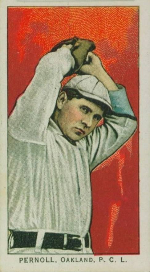 1911 Obak Red Back Pernoll, Oakland. P.C.L. # Baseball Card