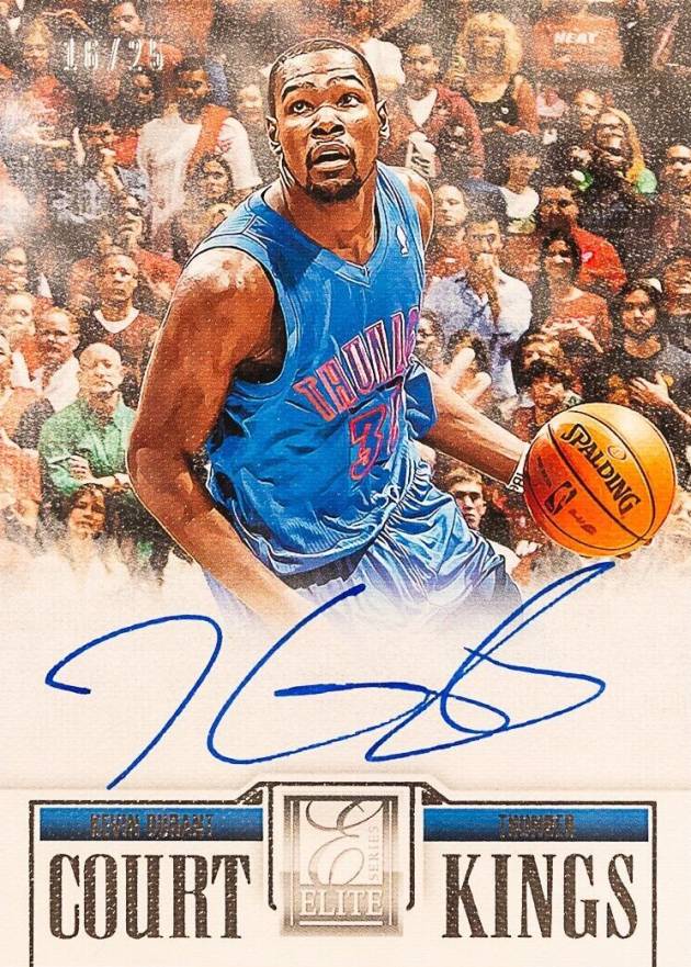 2012 Panini Elite Series Court Kings Autographs Kevin Durant #72 Basketball Card