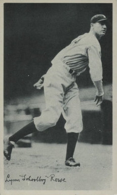 1936 National Chicle Fine Pens Lynn "Schoolboy" Rowe #94 Baseball Card