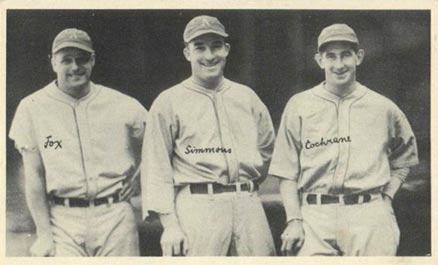 1936 National Chicle Fine Pens Fox/Simmons/Cochrane #26 Baseball Card
