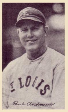 1936 National Chicle Fine Pens Paul Andrews #3 Baseball Card