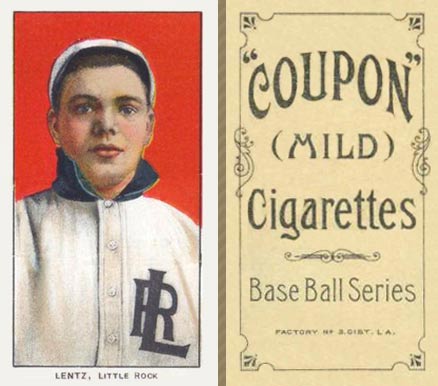 1910 Coupon Cigarettes (Type 1) Harry Lentz #40 Baseball Card