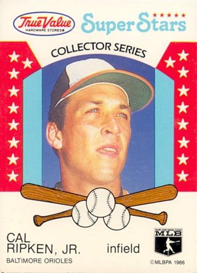 1986 True Value Perforated Cal Ripken Jr. #22 Baseball Card