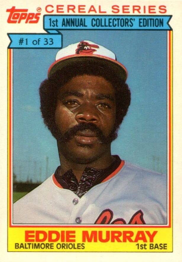 1984 Topps Cereal Series Eddie Murray #1 Baseball Card