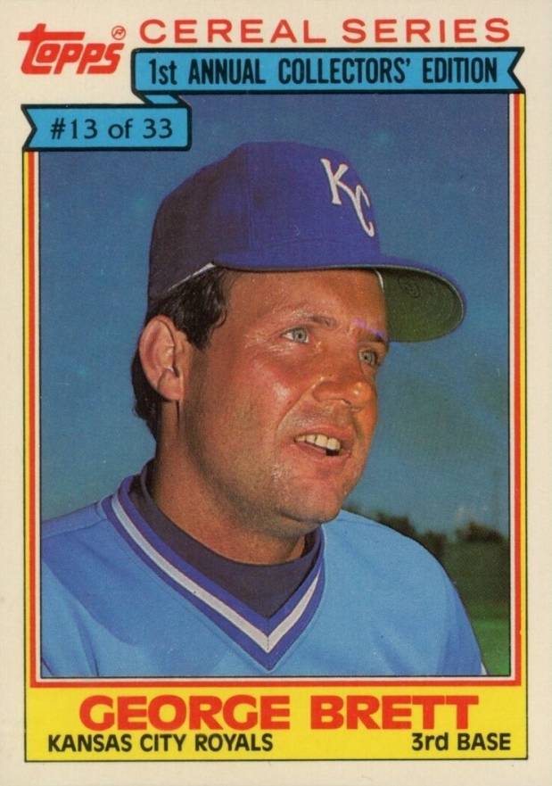 1984 Topps Cereal Series George Brett #13 Baseball Card