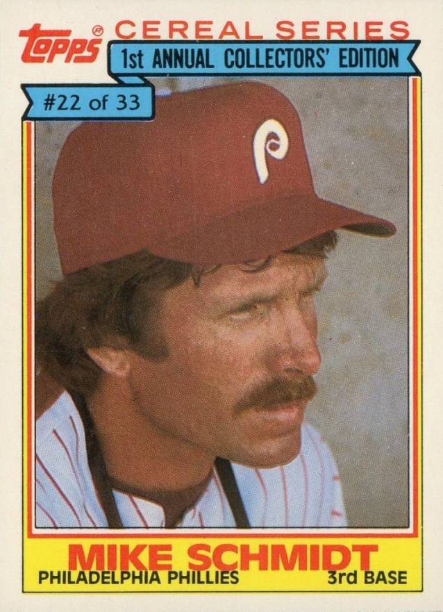 1984 Topps Cereal Series Mike Schmidt #22 Baseball Card