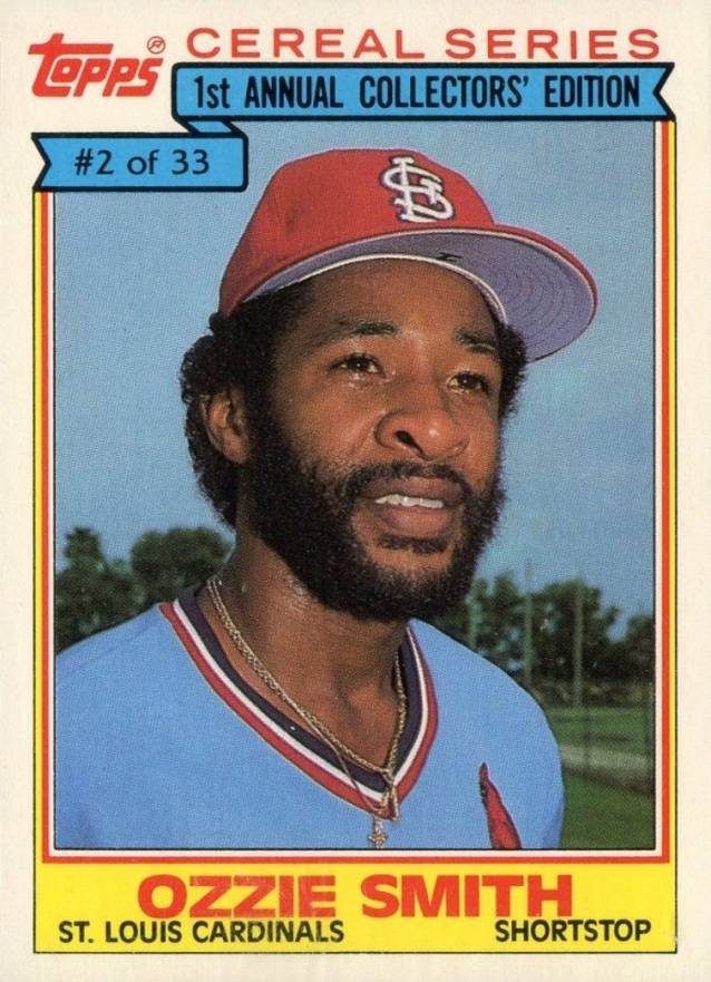 1984 Topps Cereal Series Ozzie Smith #2 Baseball Card