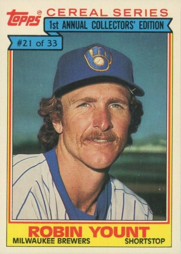 1984 Topps Cereal Series Robin Yount #21 Baseball Card