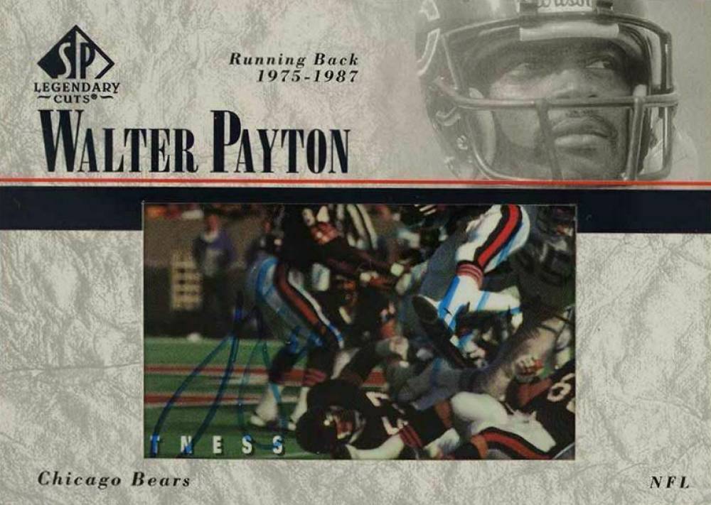 2002 SP Legendary Cuts Cut Signature Walter Payton #LC-WP Football Card