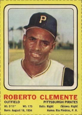 1970 Transogram Hand Cut Roberto Clemente # Baseball Card