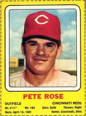 1970 Transogram Hand Cut Pete Rose # Baseball Card