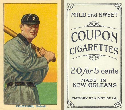 1914 Coupon Cigarettes (Type 2) Crawford, Detroit #44 Baseball Card