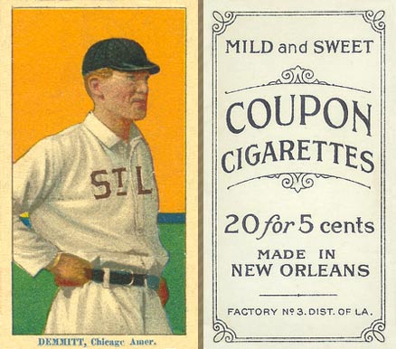 1914 Coupon Cigarettes (Type 2) Demmitt, Chicago Amer. #49 Baseball Card