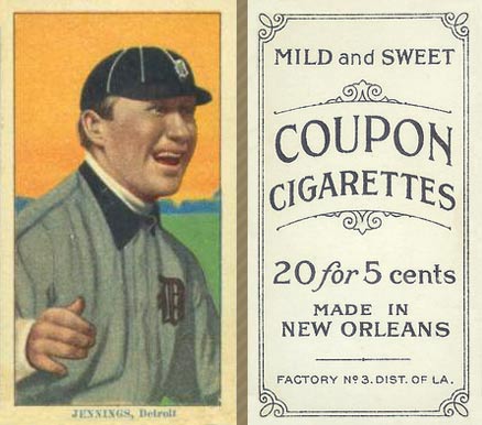 1914 Coupon Cigarettes (Type 2) Jennings, Detroit #87 Baseball Card