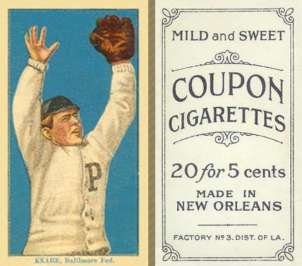 1914 Coupon Cigarettes (Type 2) Otto Knabe #93 Baseball Card