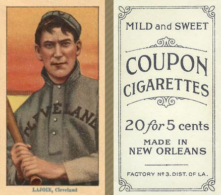 1914 Coupon Cigarettes (Type 2) Lajoie, Cleveland #100 Baseball Card