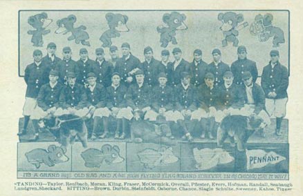 1907 F.P. Burke Postcard Chicago Cubs # Baseball Card