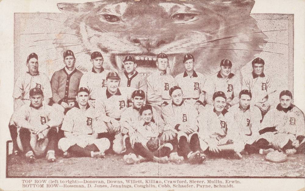 1907 F.P. Burke Postcard Detroit Tigers # Baseball Card