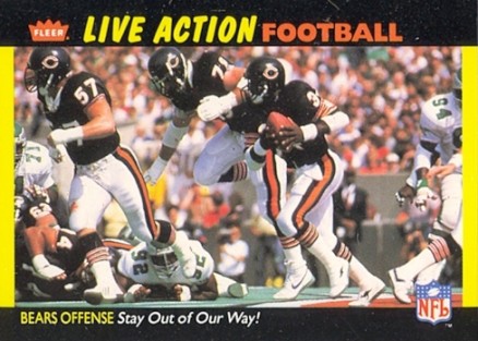 1987 Fleer Team Action Chicago Bears 3 on 1 #5 Football Card