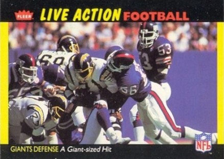 1987 Fleer Team Action A Giants- Sized hit #38 Football Card