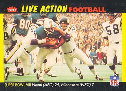 1987 Fleer Team Action Super Bowl VIII #72 Football Card