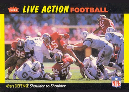 1987 Fleer Team Action 49ers-Shoulder to shoulder #50 Football Card
