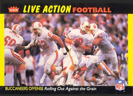 1987 Fleer Team Action Bucs-Rolling against the grain #53 Football Card